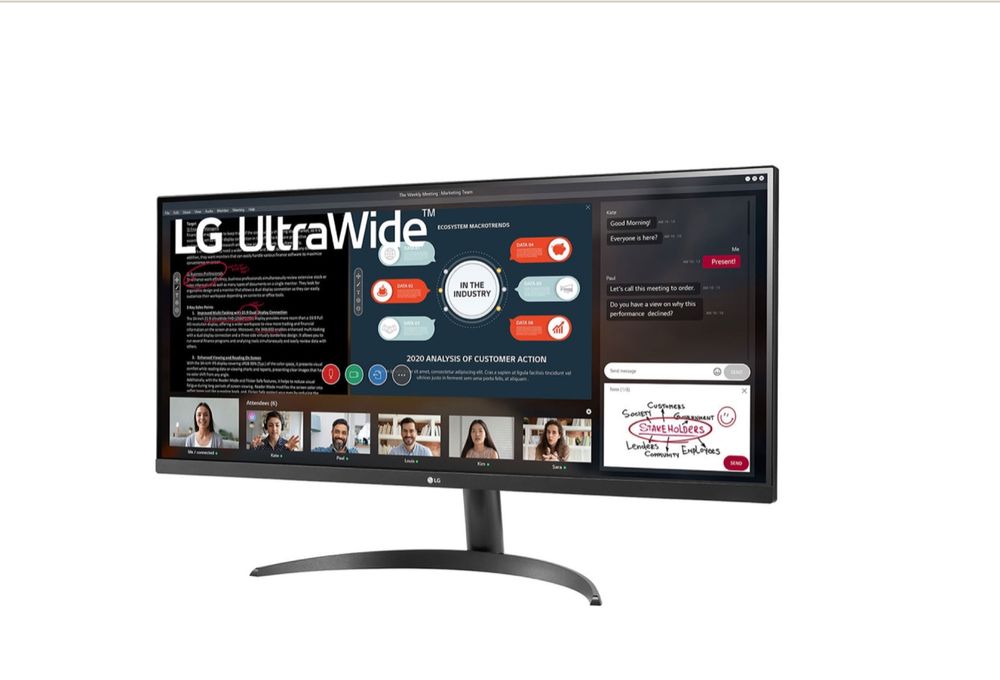 Monitor LG 34'' Polegadas UltraWide QHD (3440 x 1440) IPS LED