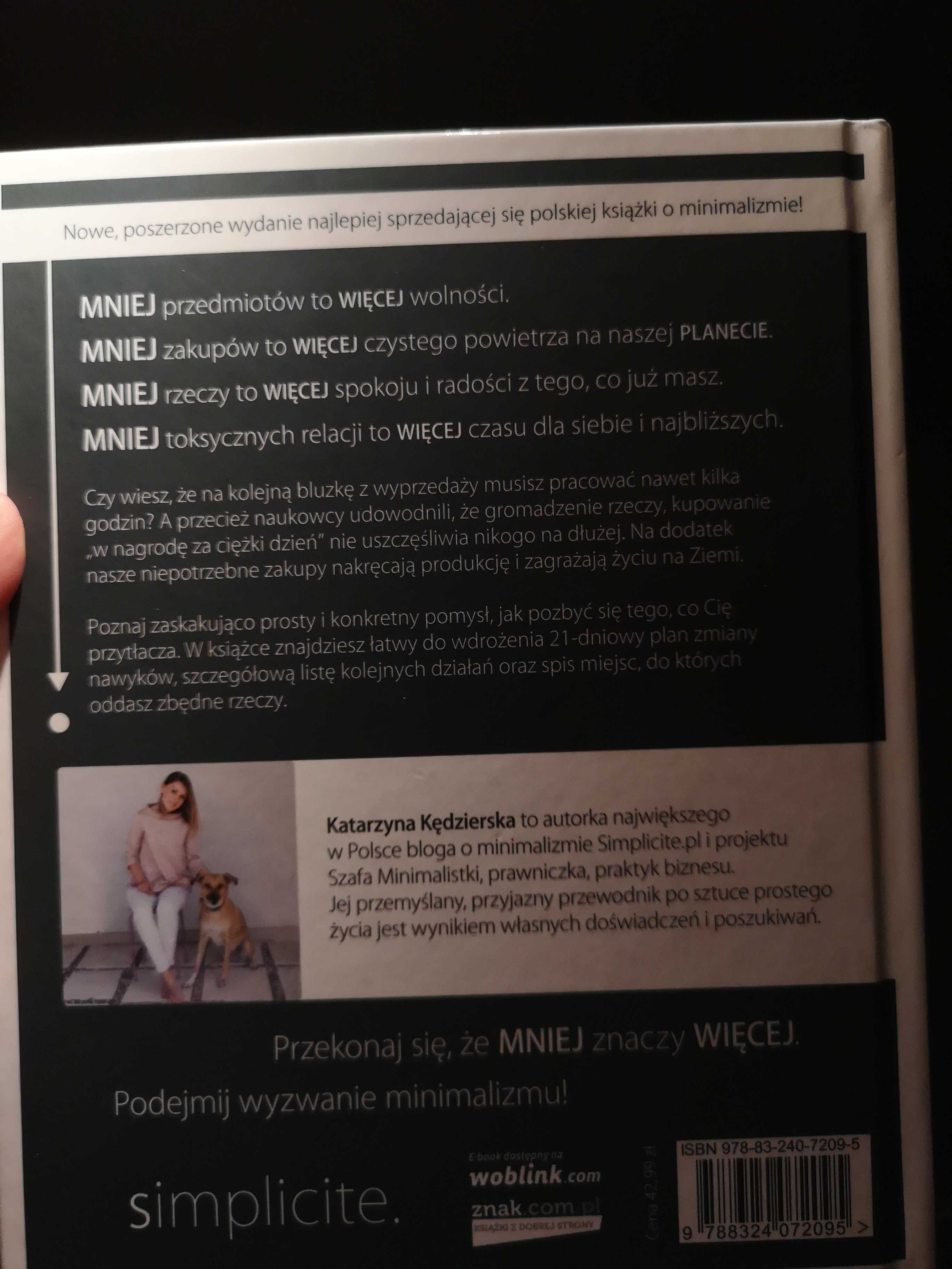 Książka chcieć mniej  minimalizm twarda oprawa