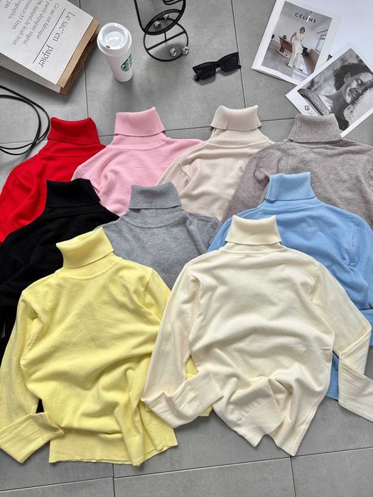 Жіночий трикотажний гольф з горлом гольфік з коміром