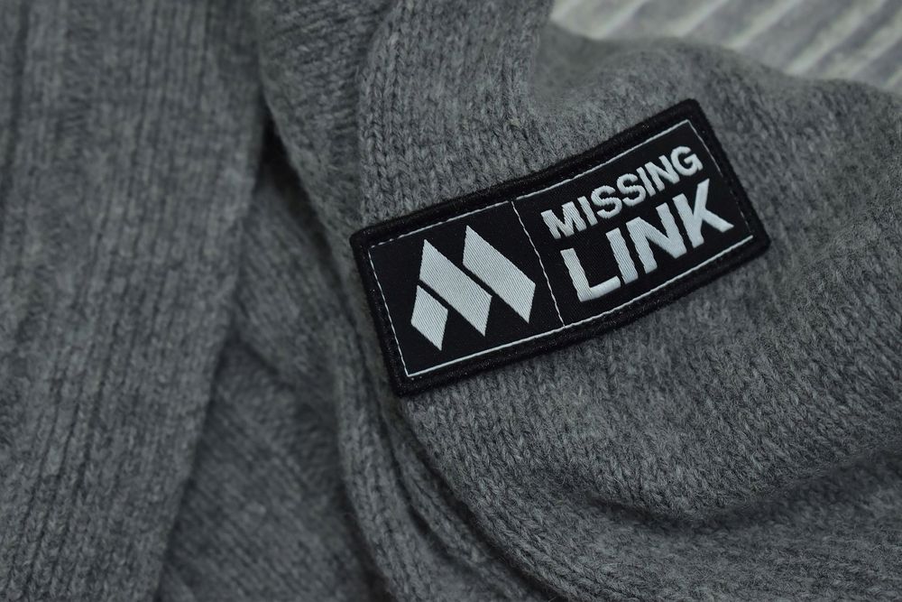 Missing Link Wełniany Sweter Męski Z Zamkiem 1/4 L