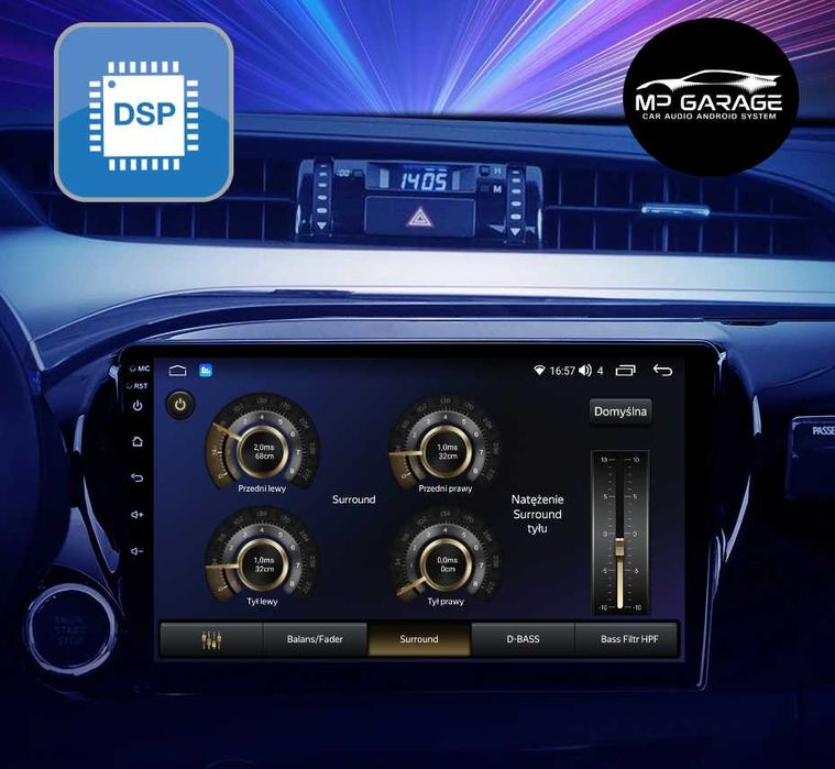 Radio Toyota Hilux Android CarPlay/AA Qled 4G LTE Montaż Gwarancja