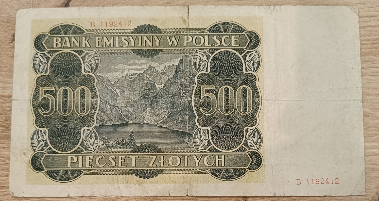 Banknot 500 złotych 1940r.