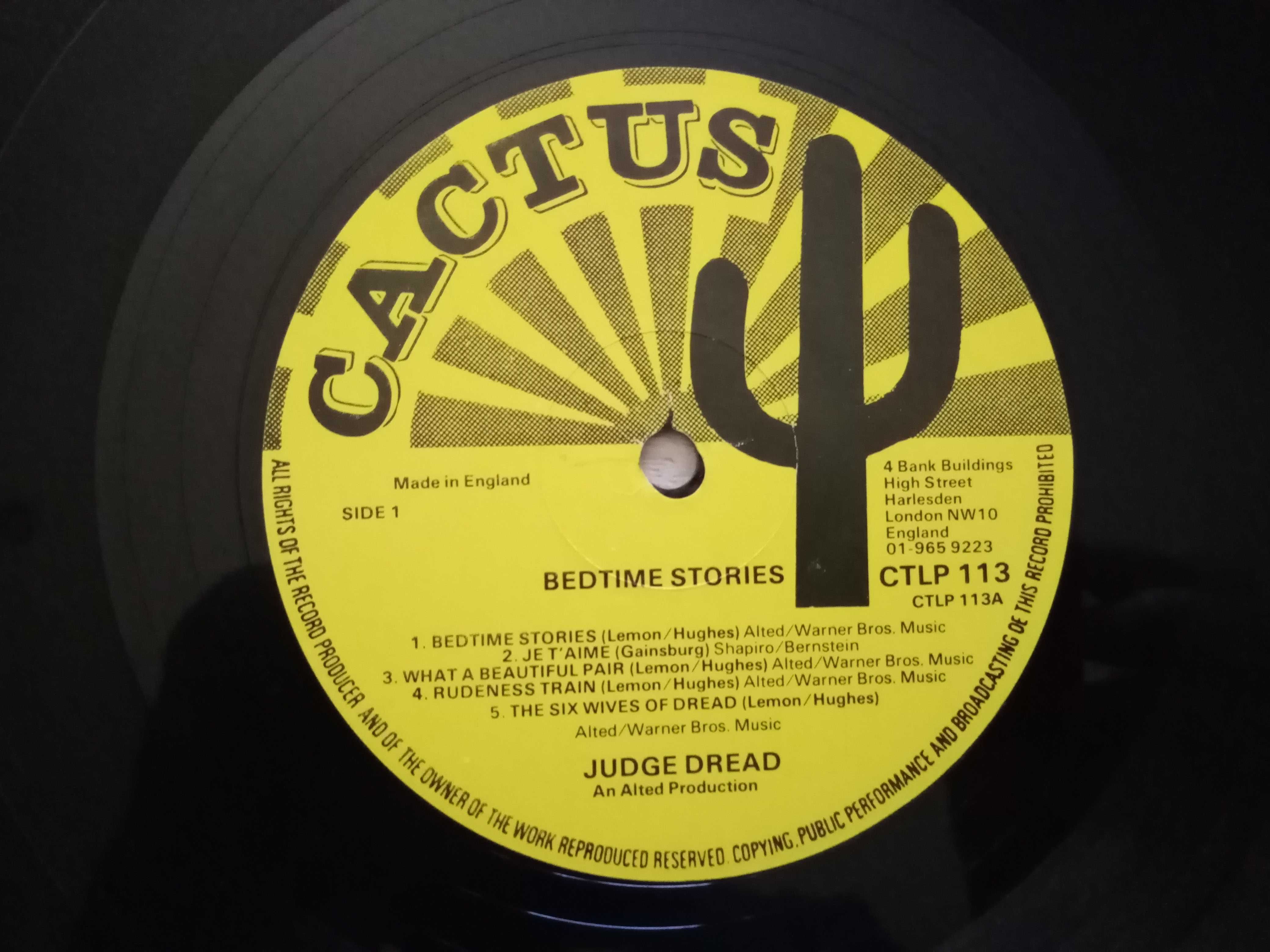 Judge Dread Bedtime Stories LP WINYL UK EX/EX