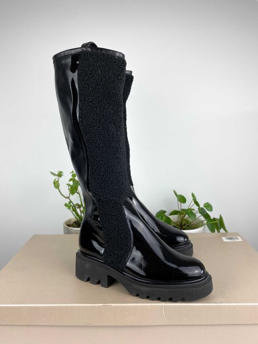 NOWE czarne złote buty kozaki eva longoria r. 40 n17p