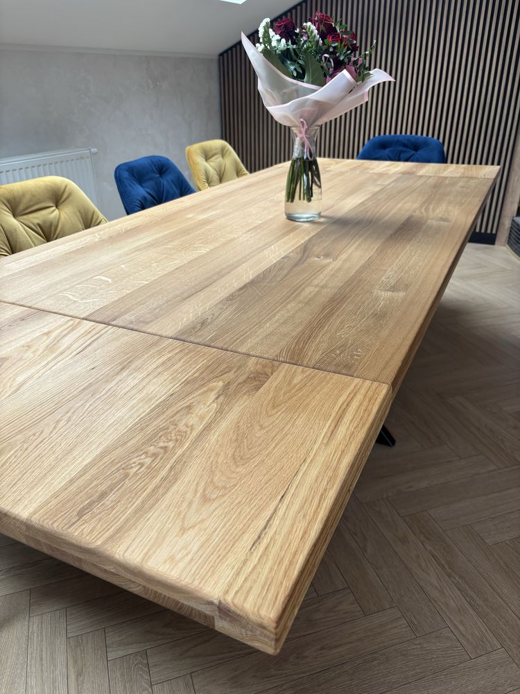 Stół dębowy LOFT 180x100 + dostawki 2x40 łóżko stół z dostawkami