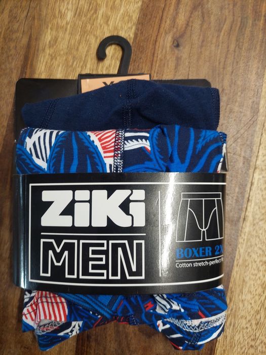 Ziki Men 2 pak bokserki męskie rozmiar XS Niebieski wzór i granat