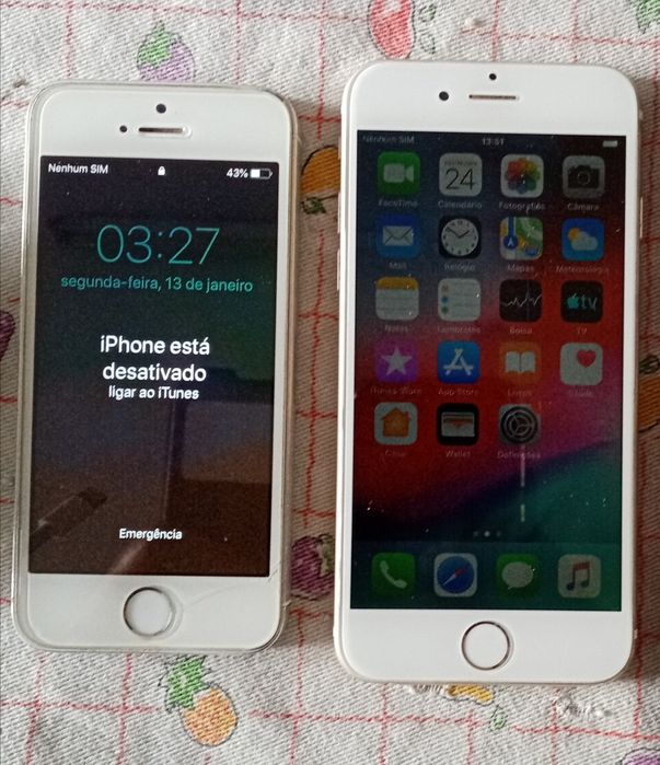 Telemóveis Android e IPhones