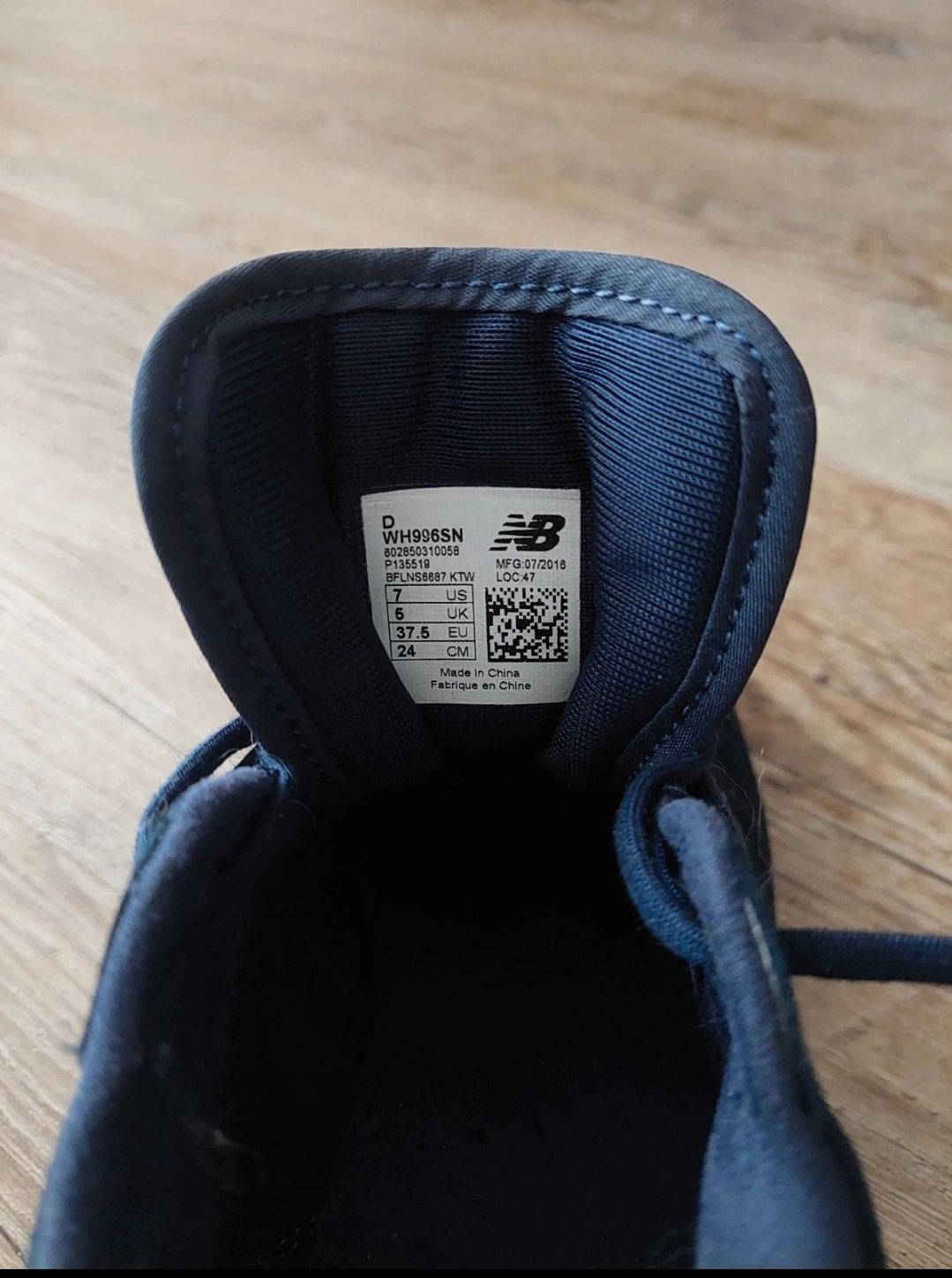 New Balance 996 granatowe unisex 37,5