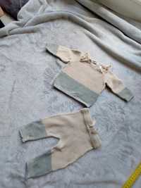 Komplet dzianinowy bluzka spodnie H&M 56