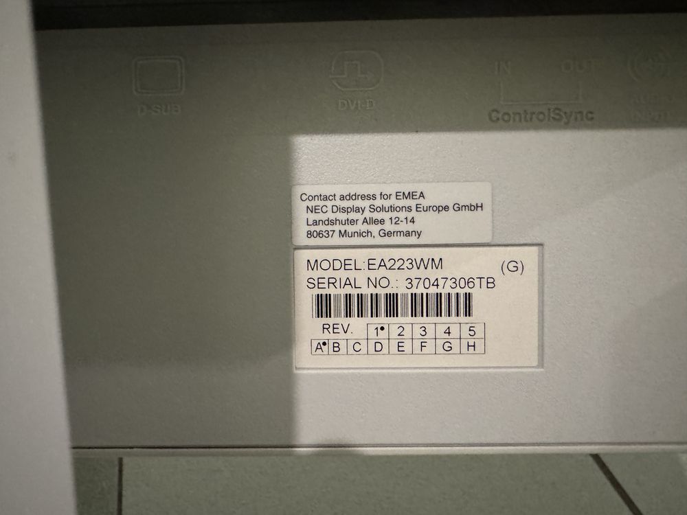 Monitor NEC MultiSync EA223WM 100% sprawny