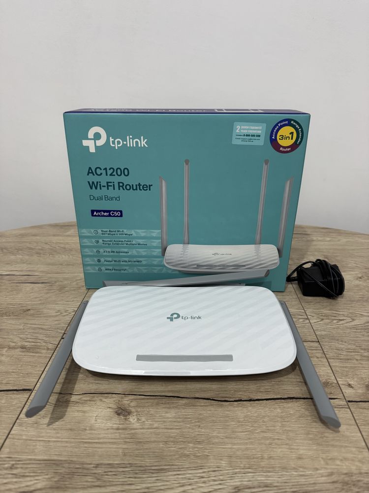 Маршрутизатор інтернет WiFi5 TP-Link Archer C50 V6