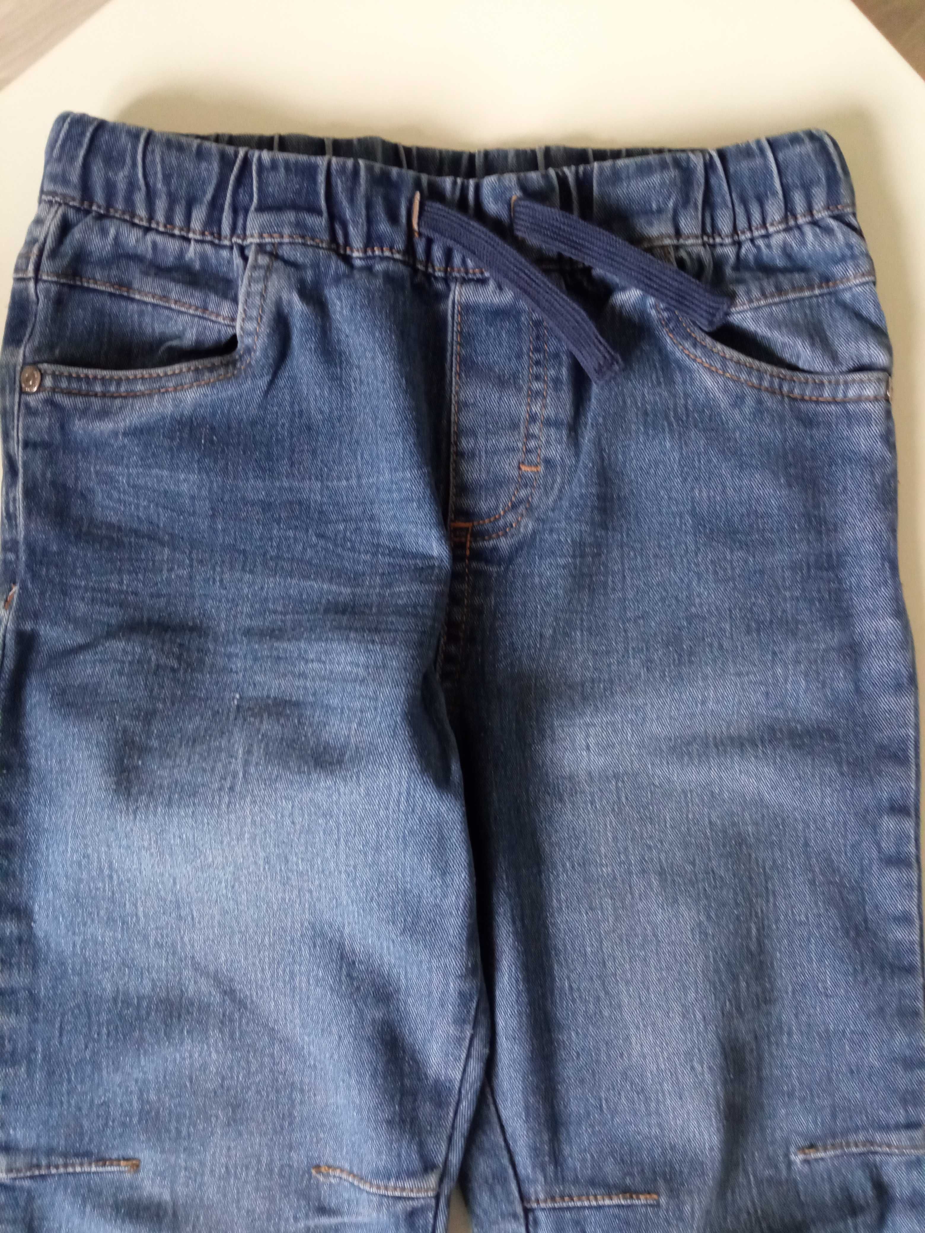 Yigga chłopięce spodnie młodzieżowe jeans wiązane r 134