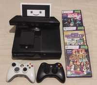 Konsola Xbox 360 E Kinect z z dyskiem 250 GB, 2 padami  i  3 grami
