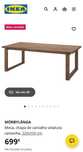 IKEA Mesa MÖRBYLÅNGA, chapa de carvalho velatura castanha, 220x100 cm