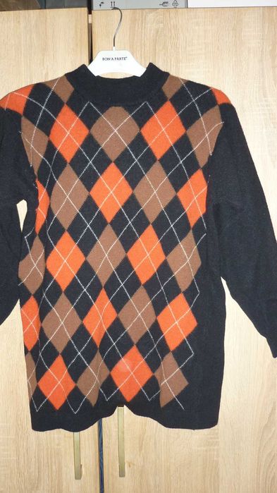 Debenhams- wełniany damski sweter dłuższy r; S