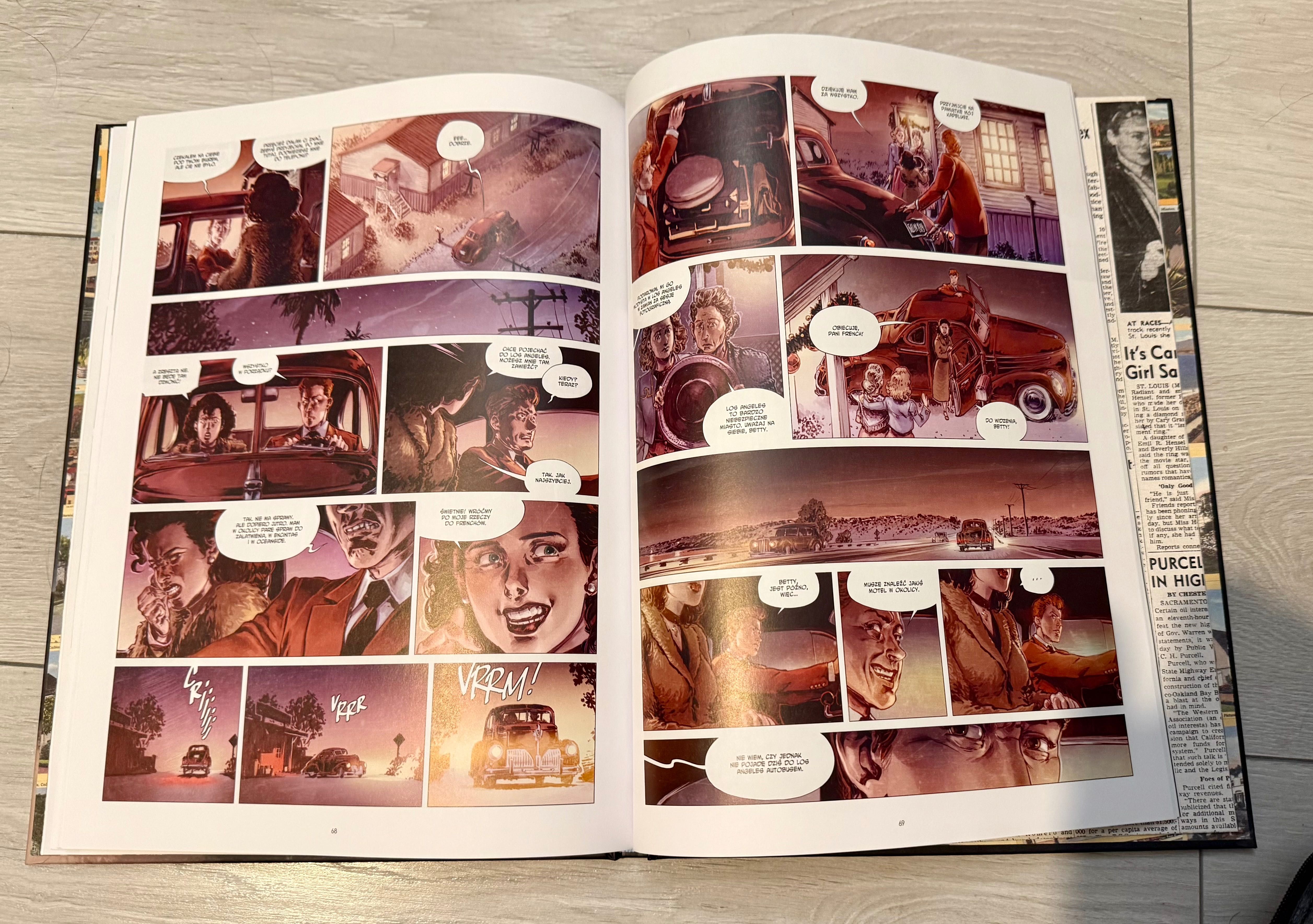 Czarna Dalia komiks true crime kryminał Maudoux Hollywood