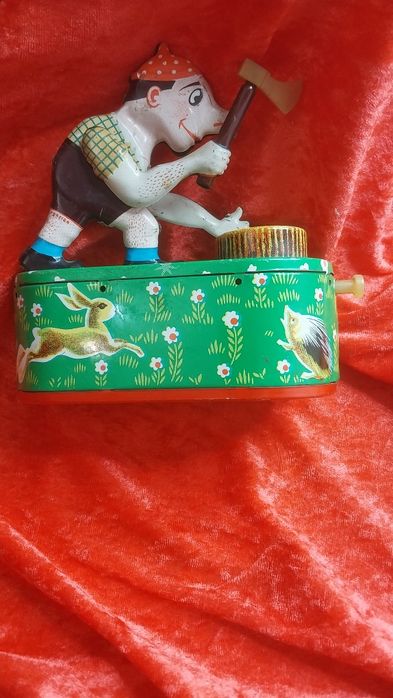 Копилка ГДР лесоруб из жести