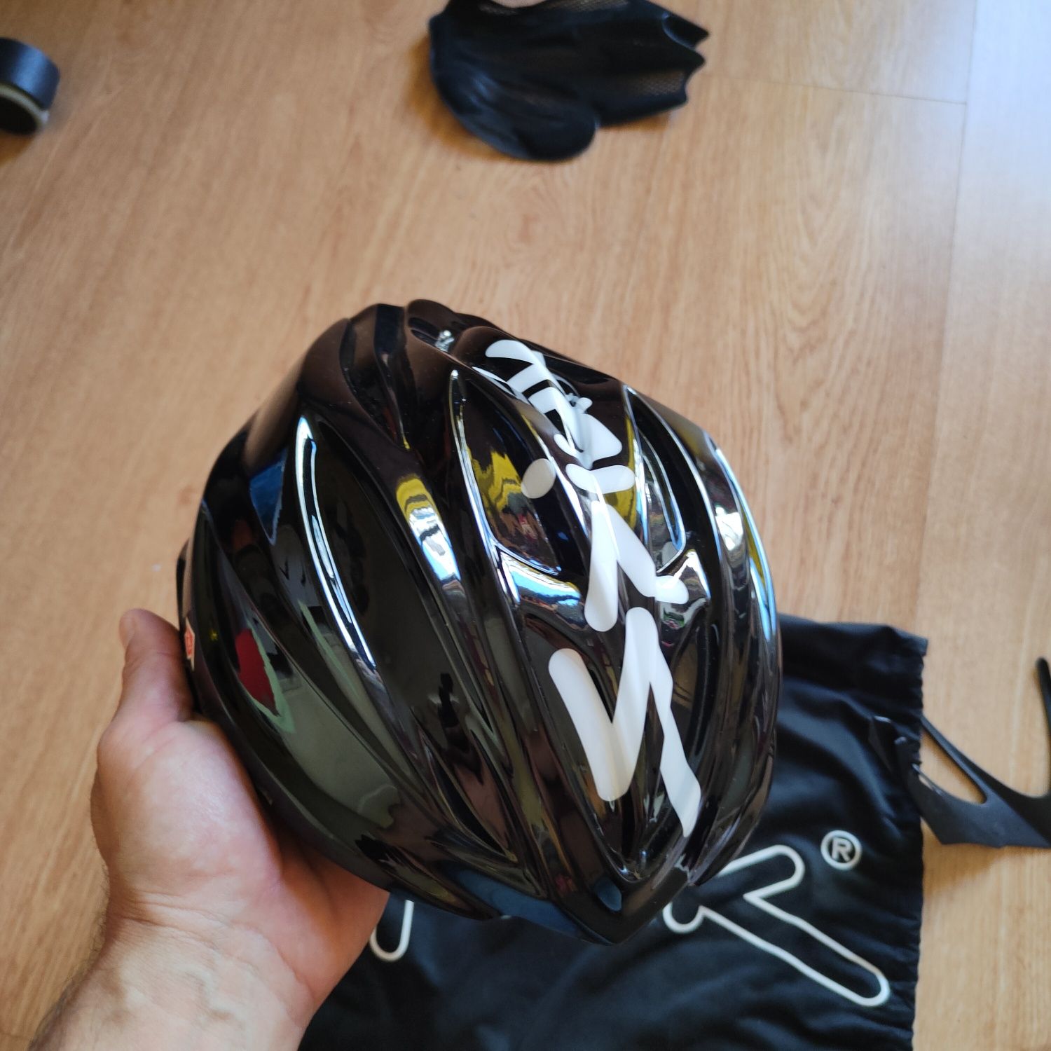 Capacete bicicleta SPIUK e óculos