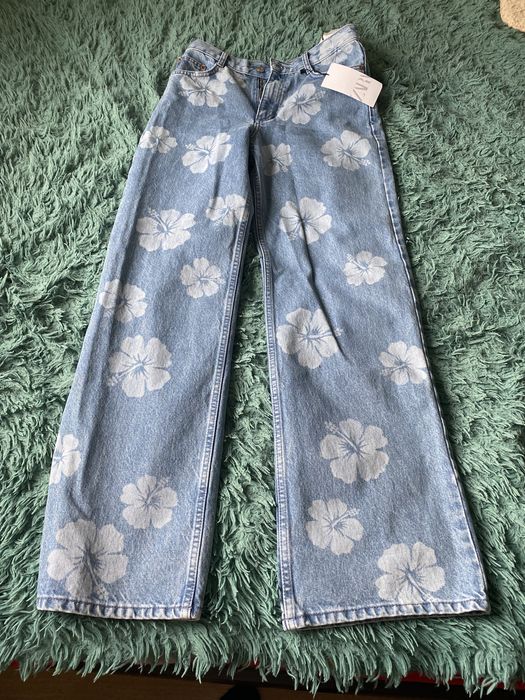 Джинси Zara з ромашками