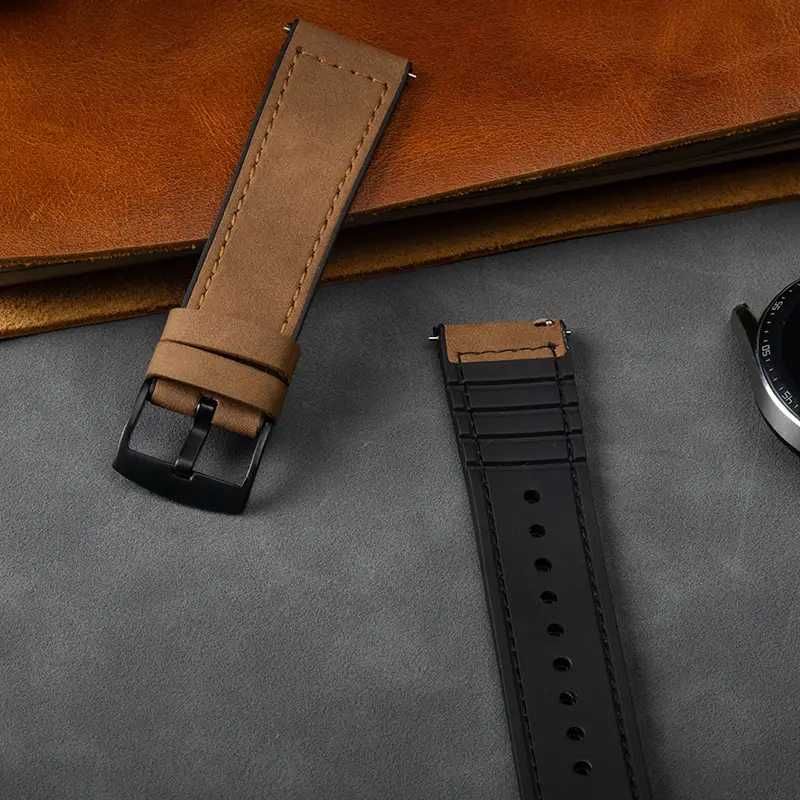 Pasek do zegarka Smart Watch Huawei szerokość 22mm ekoskóra GRANATOWY