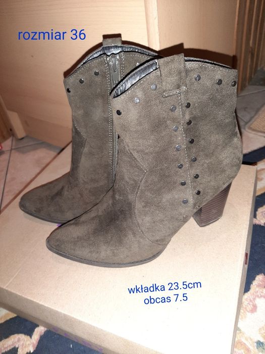 Botki ocieplane damskie r.36