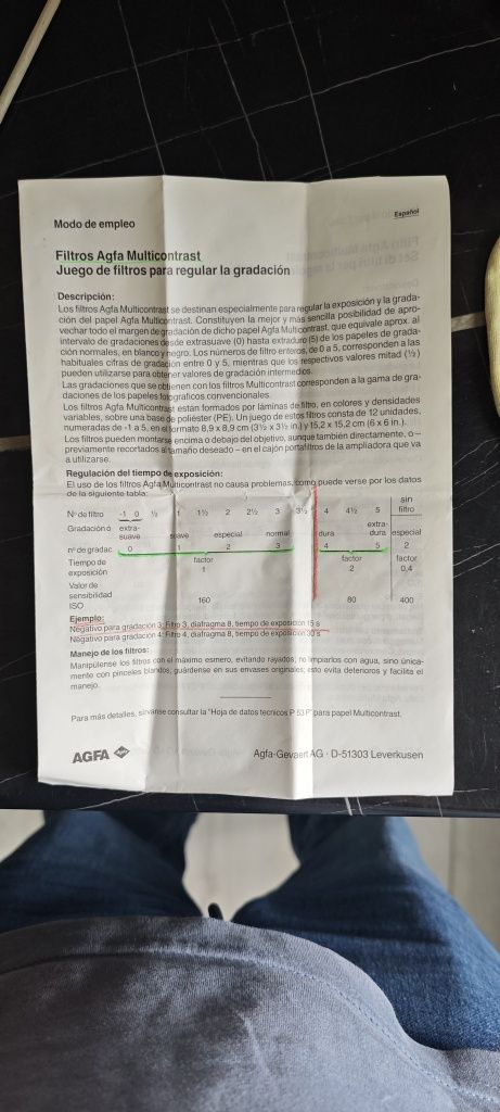 caixa de filtros Agfa Multicontrast