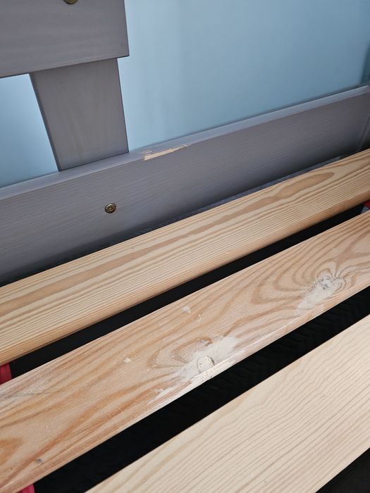 Łóżko piętrowe z tapczanem lita sosna 90x200