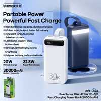 Павербанк Remax 22,5 Вт 30000 мАч Power Bank RPP-522