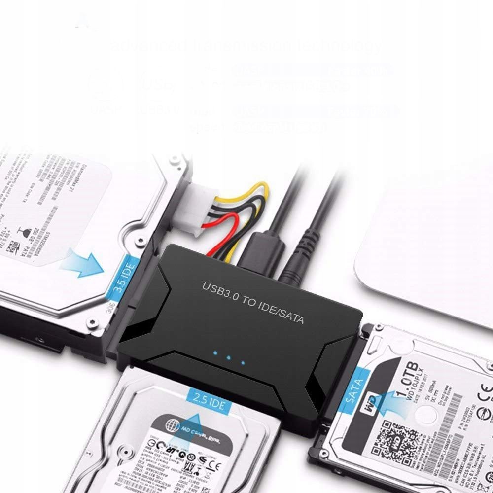 Adapter Mostek Dysków Usb 3.0 Sata Ide 2,5 3,5