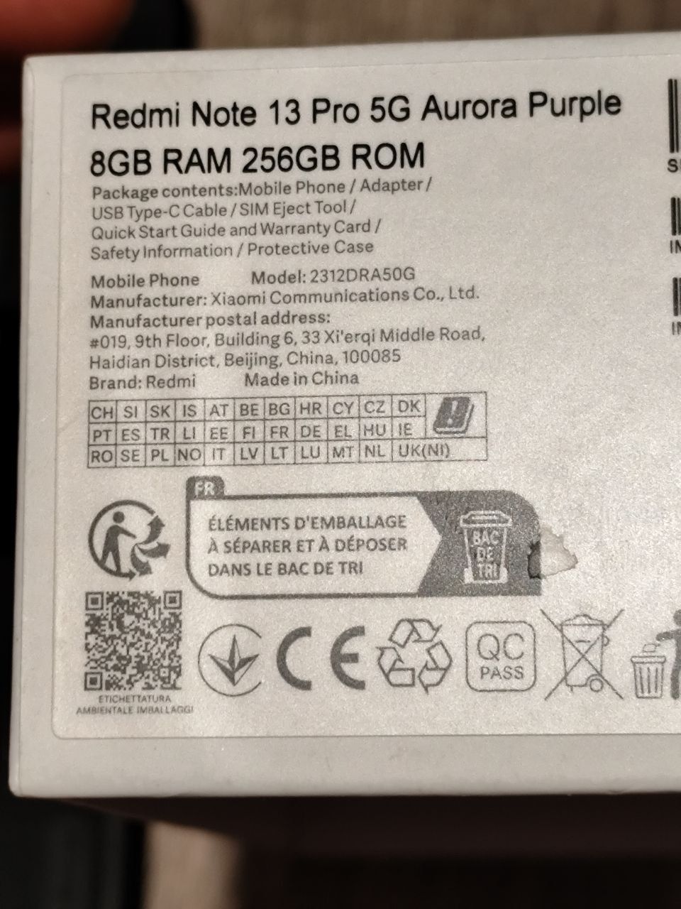 Xiaomi redmi note 13 pro 5G 8/256