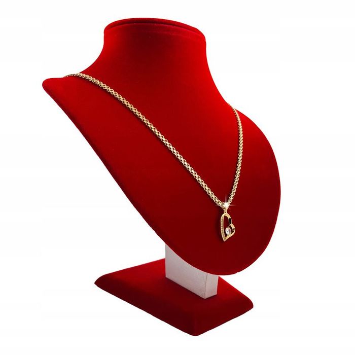 Złoty Naszyjnik Serce Pr 925/585 Łańcuszek Zawieszka Na Prezent + Dedy