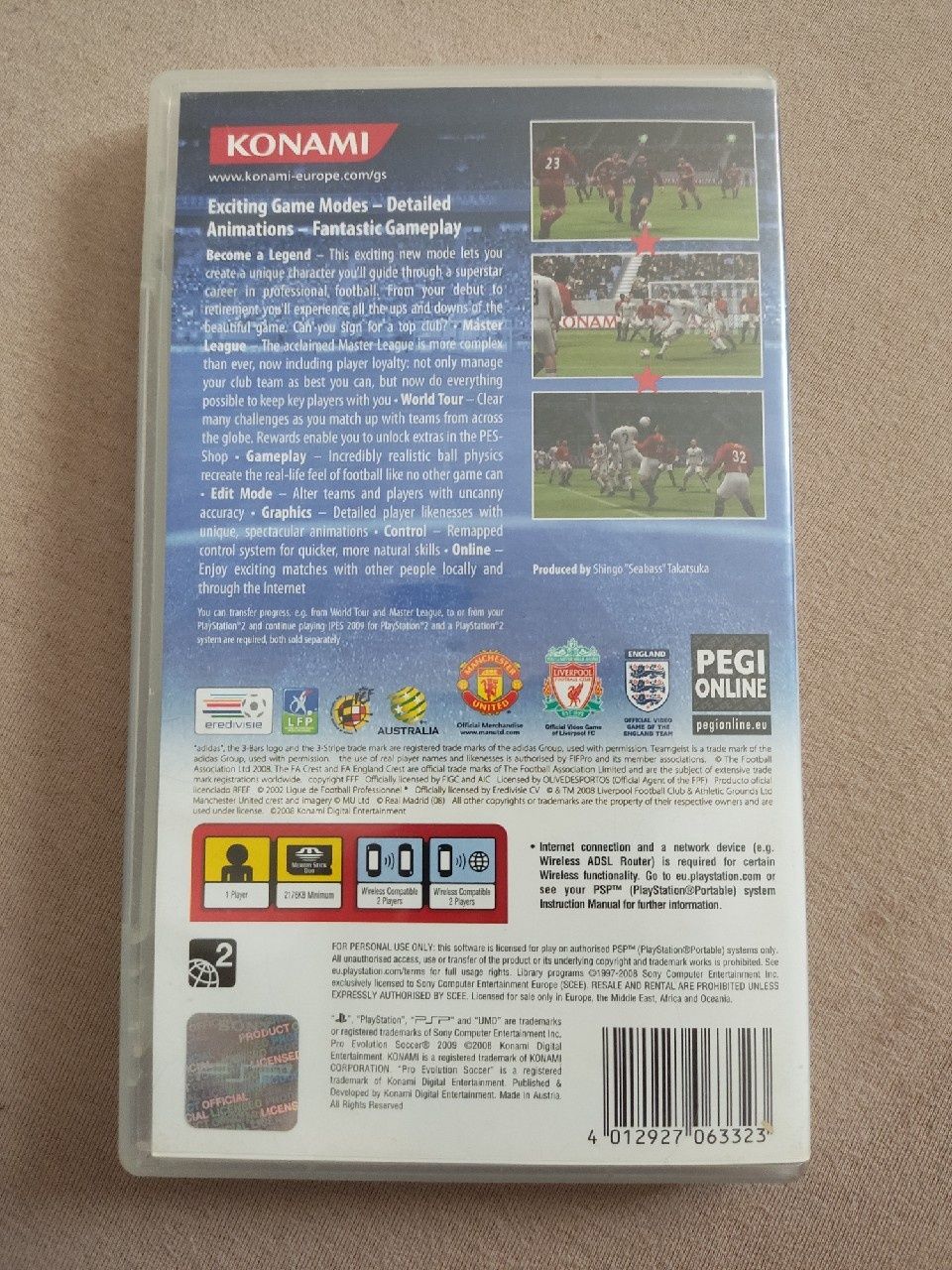 Pes pro evolution soccer psp