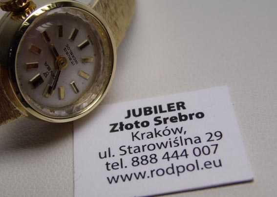 Złoty zegarek z bransoletką Onsa vintage.