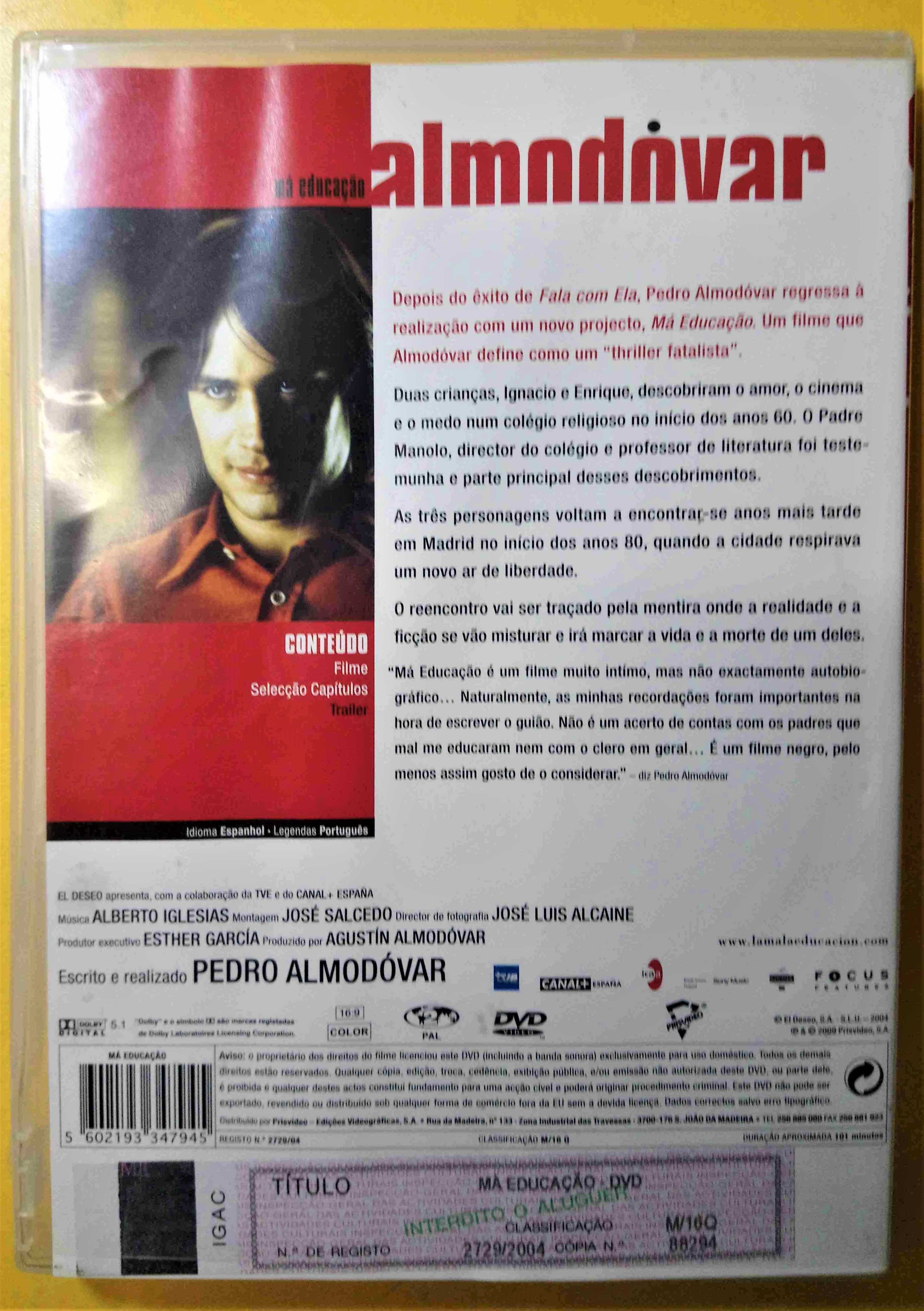 Dvd "Má educação"- Pedro Almodovar