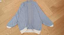 Sweter kardigan narzutka handmade XS S M L wełna moher