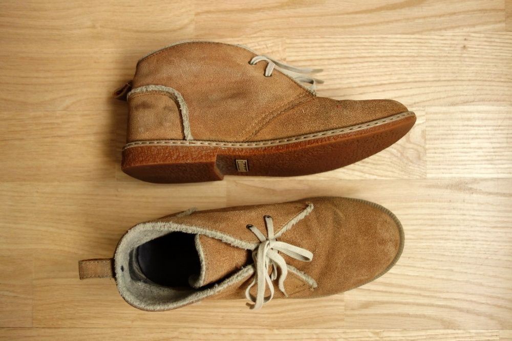 Туфли ботинки Timberland замшевые бежевые 24 см стелька
