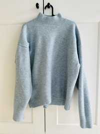 Błękitny sweter z golfem Edited, rozmiar M/38