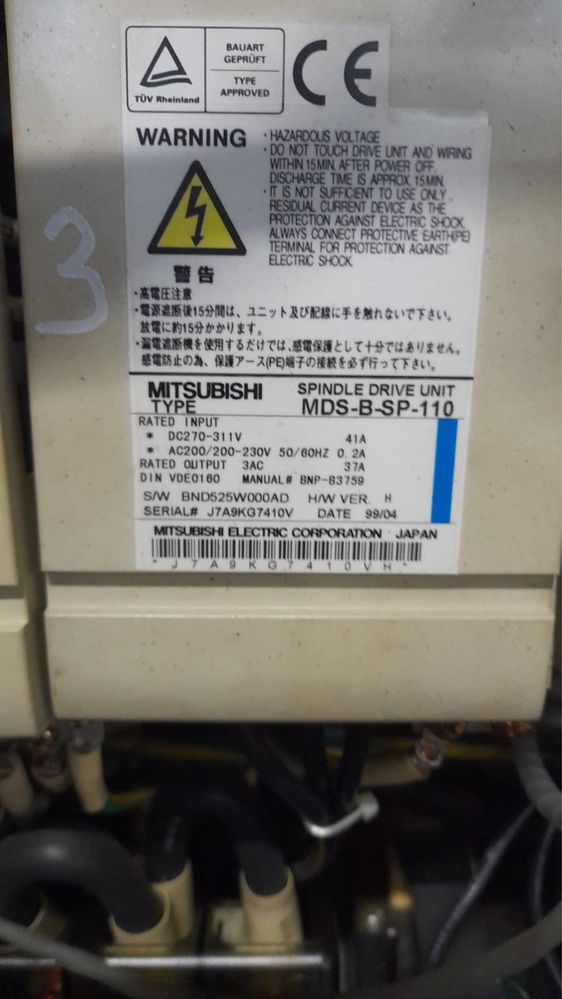 Mitsubishi Mds napęd MDS-B-CVE-300 Mazak