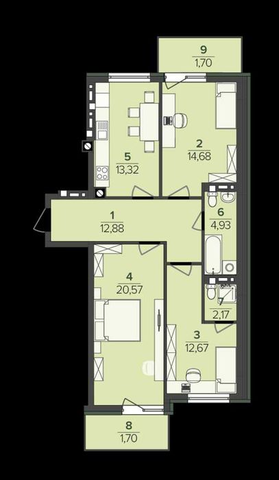 Продаж 3кім, 84.62м², ЖК Falcon City, розтемінування, Сокільники