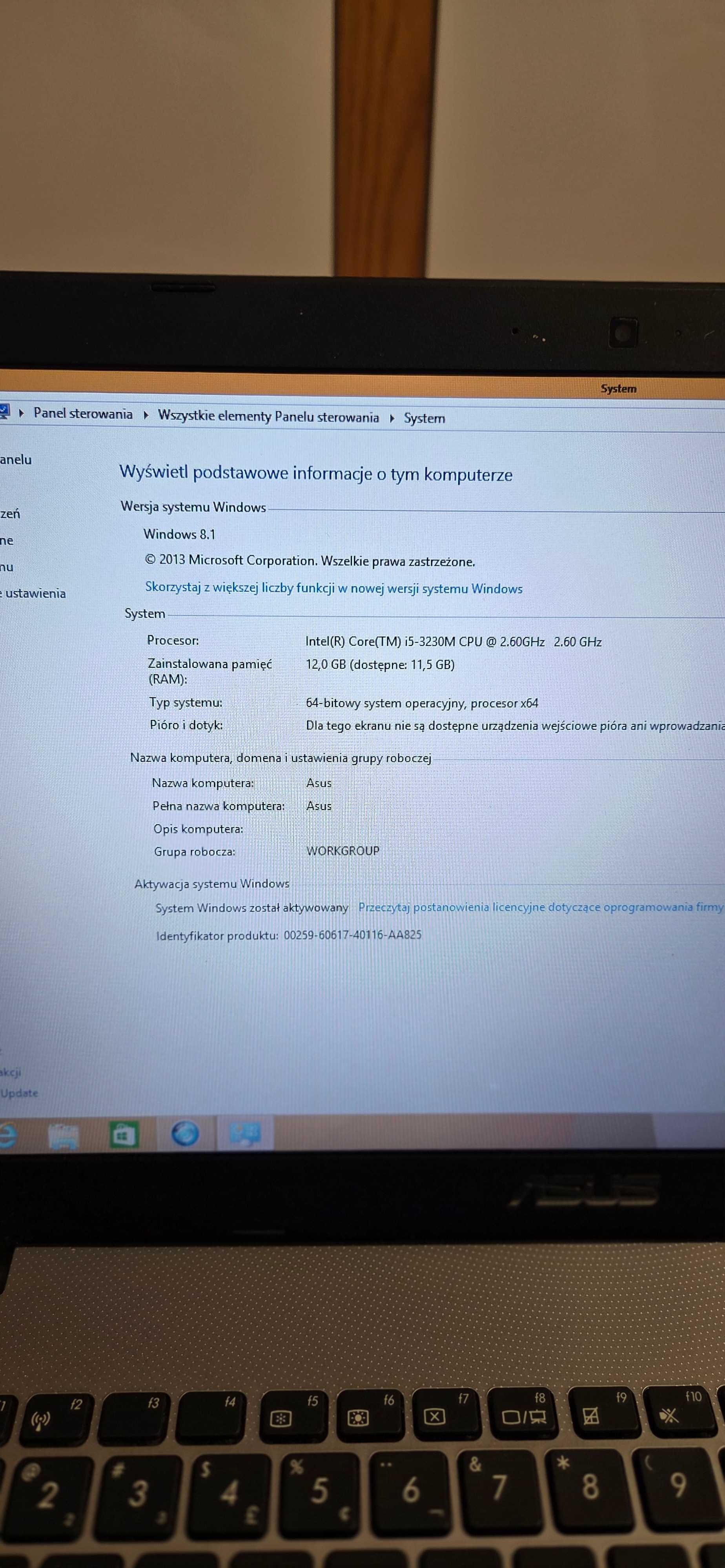 ASUS model  X550V I5