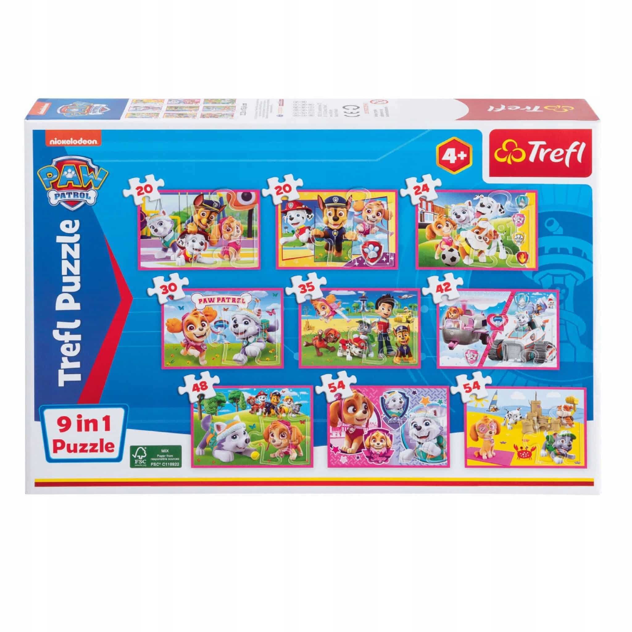 Trefl puzzle Psi Patrol 9w1 najnowszy zestaw SKY Everest nowe