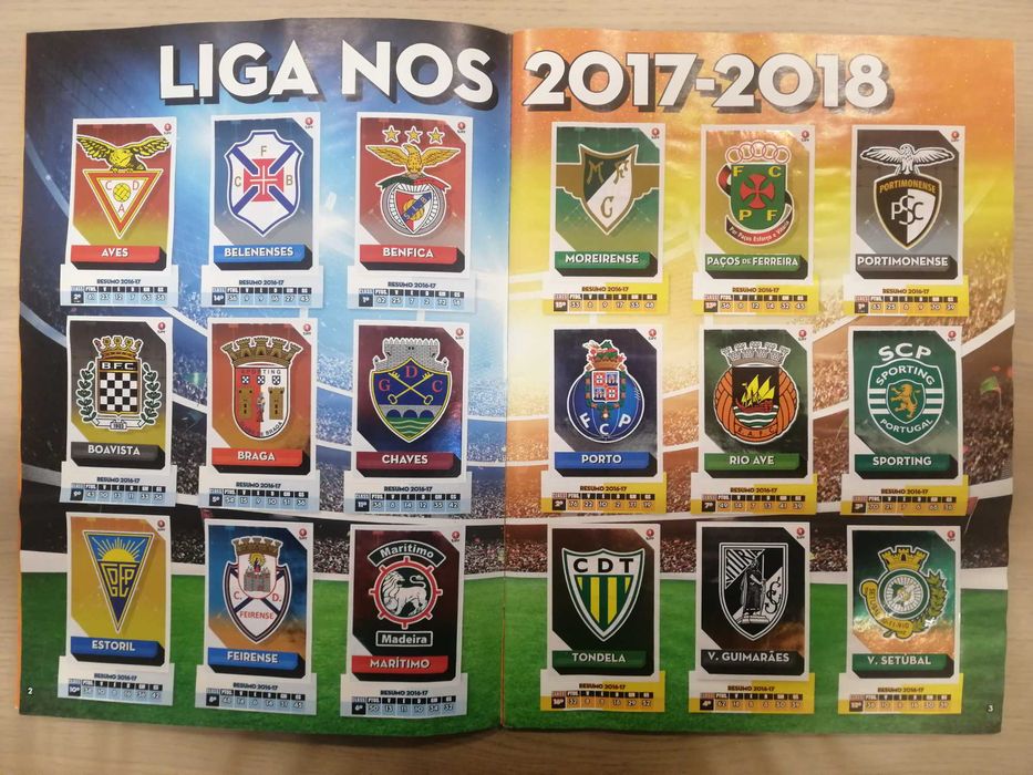 Caderneta Futebol 2017-18 - Panini [Completa]