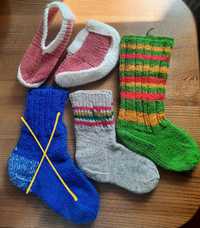 Шерстяные вязанные носки