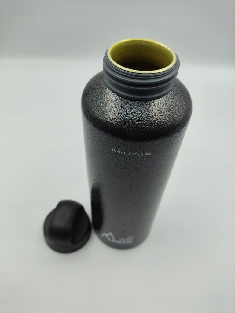 Butelka na wodę bidon aluminiowa kolor grafitowy 750 ml LAKEN