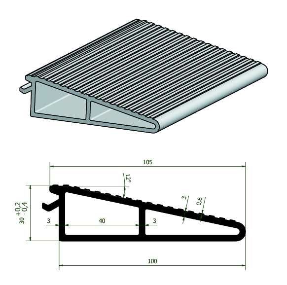 Deska podłogowa aluminiowa 200x2300mm 4-wzm Certyfikat VDI 2700 Laweta