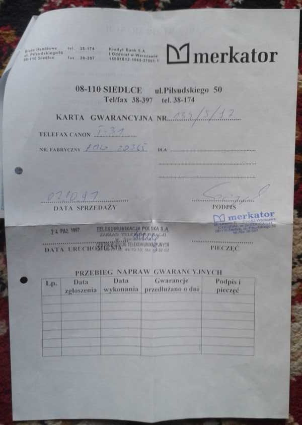 Fax Canon T31 ksero domowe