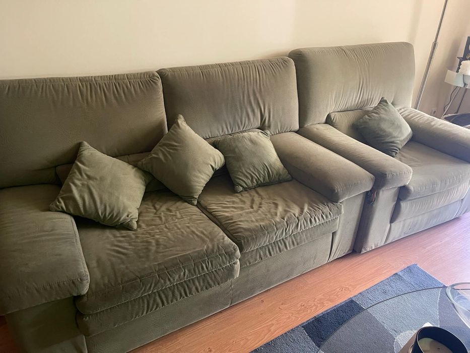 Sofás verde em tecido