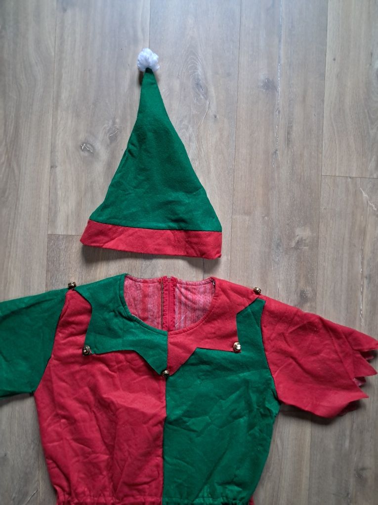Elf elfka sukienka strój przebranie S 36 damskie + czapka