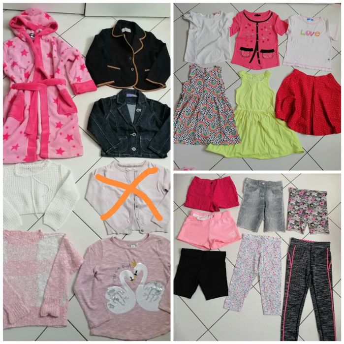 Zestaw ubranka dla dziewczynki rozmiar 116  paka ubrań