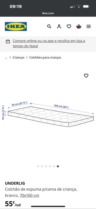 Vendo cama de criança ikea como nova